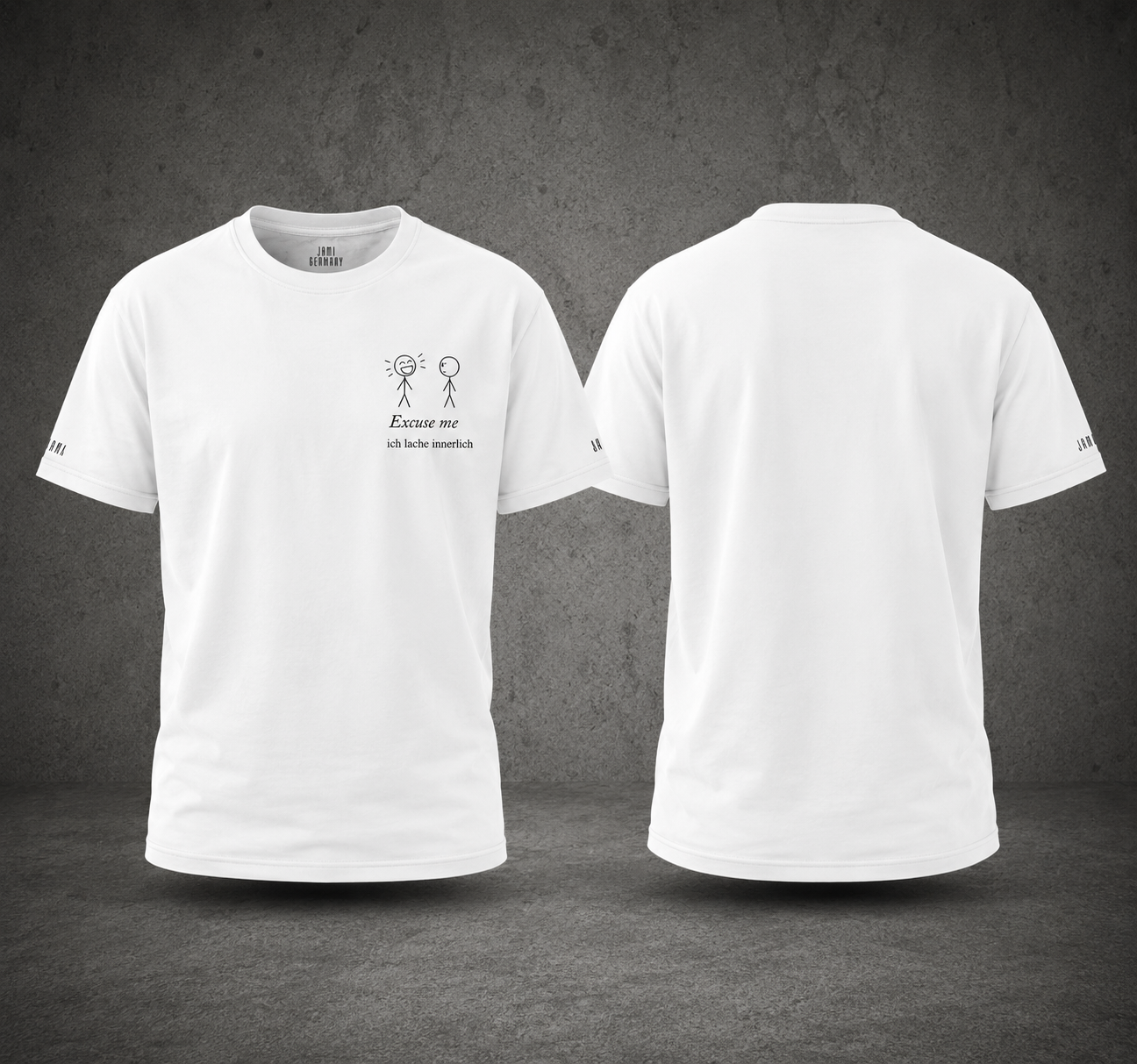 Excuse me ich lache innerlich T-Shirt mit Rundhalsausschnitt