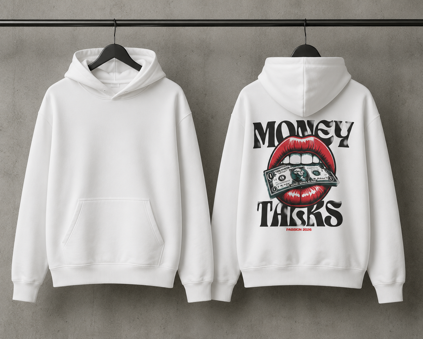 Money Talks Graphic Hoodie | Retro Vintage Lips Tee | Cash Money Streetwear Hoodie | Aesthetic Unisex Graphic Tee