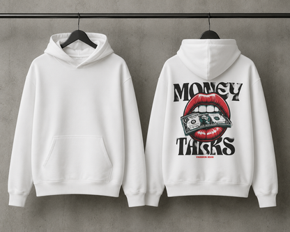 Money Talks Graphic Hoodie | Retro Vintage Lips Tee | Cash Money Streetwear Hoodie | Aesthetic Unisex Graphic Tee