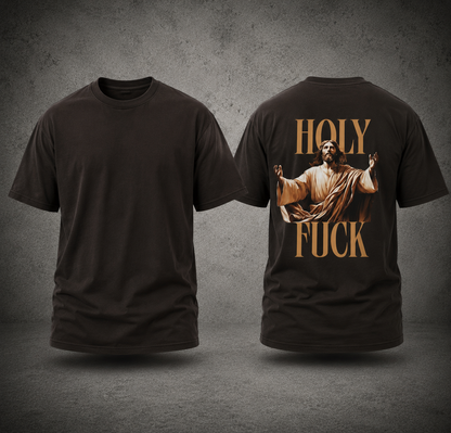 HOLY FUCK T-Shirt mit Rundhalsausschnitt