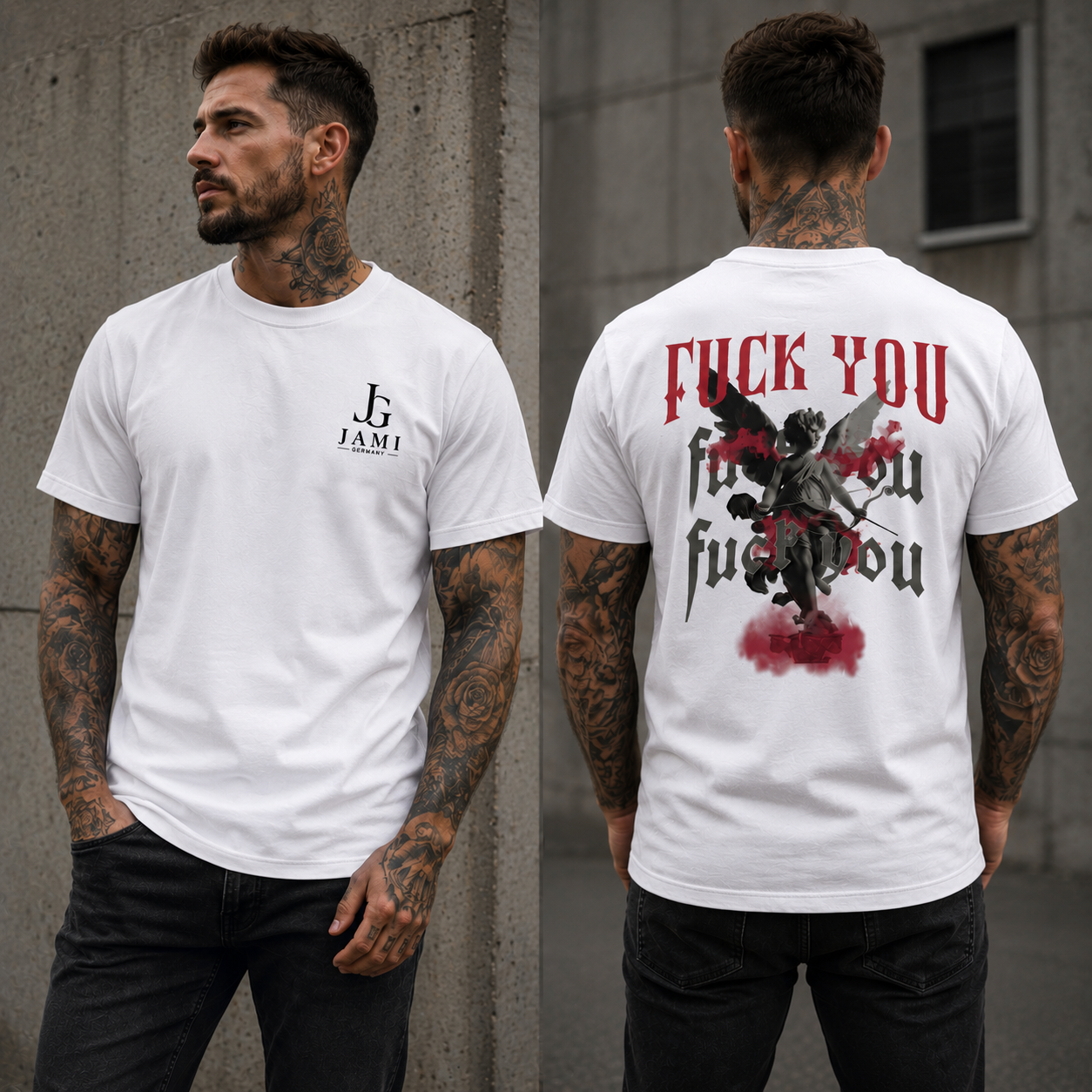 Statement T-Shirt Backprint | Vintage Streetwear Shirt |Graphic Tee | Urban Fashion Unisex | Rückenprint Shirt