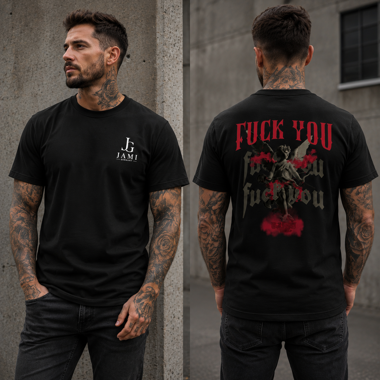 Statement T-Shirt Backprint | Vintage Streetwear Shirt |Graphic Tee | Urban Fashion Unisex | Rückenprint Shirt